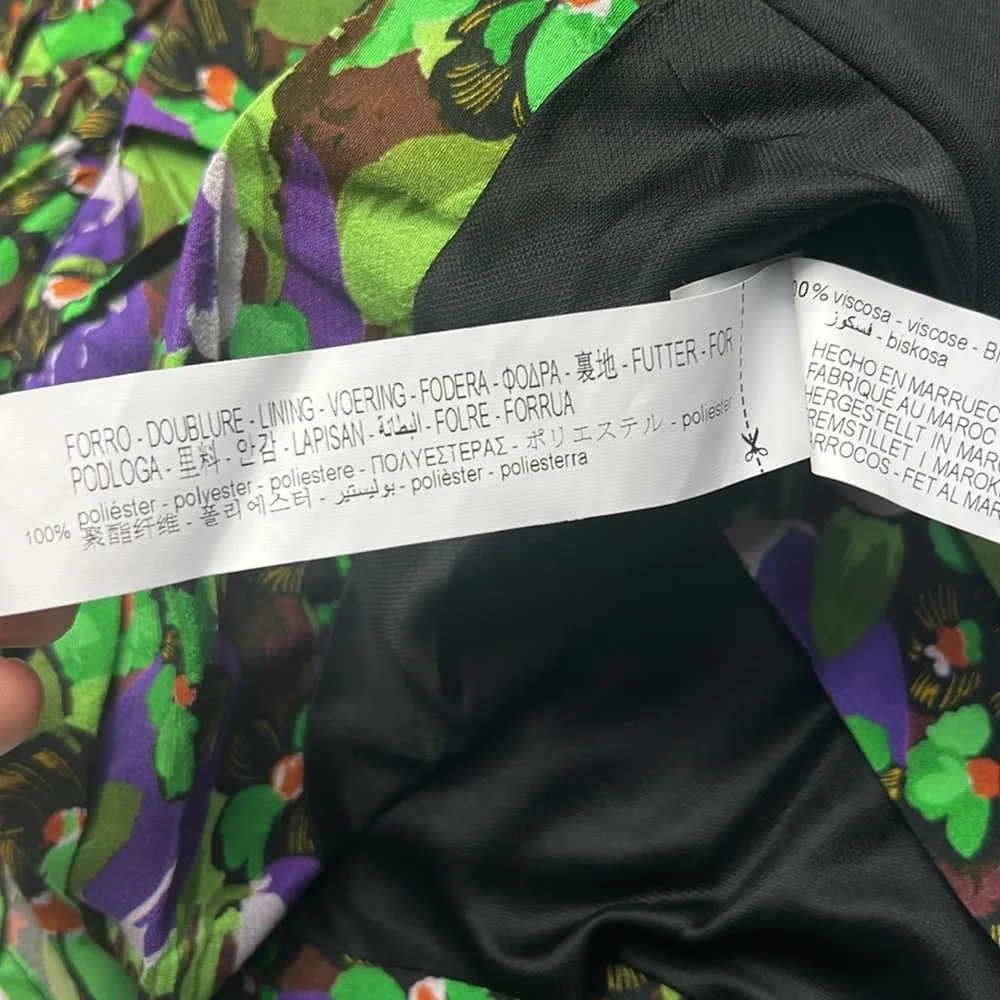 ZARA skirt Floral Mini ruffle festival party edgy bold layer colorful romantic S